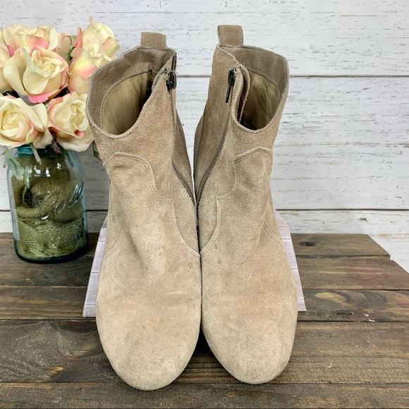 STEVE MADDEN Hipster Taupe Suede Ankle Boot - Picture 6 of 10
